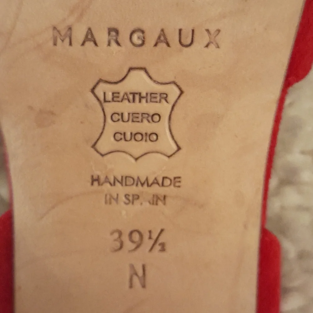 MARGAUX CITY SANDALS IN RED SUEDE size 39.5 - Picture 13 of 16